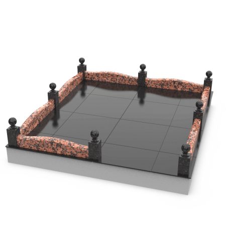 Гранитная ограда 02