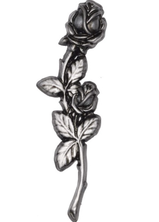 Цветы полимерные (под серебро) 021