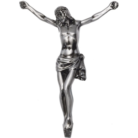 Распятие полимерное (серебро) 028