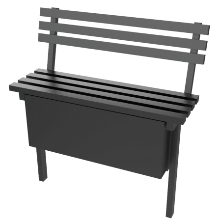 Лавочка на могилу металлическая СК-6